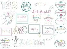 Stickserie - Schulkind mit Jahreszahlen bis 2025